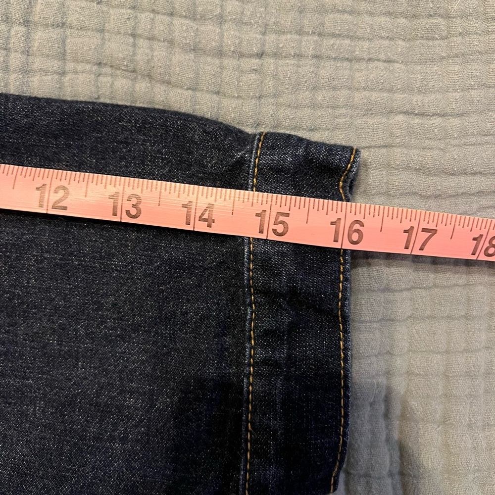 GAP Women’s Cropped Dark Blue Denim Jacket size M - Picture 12 of 13